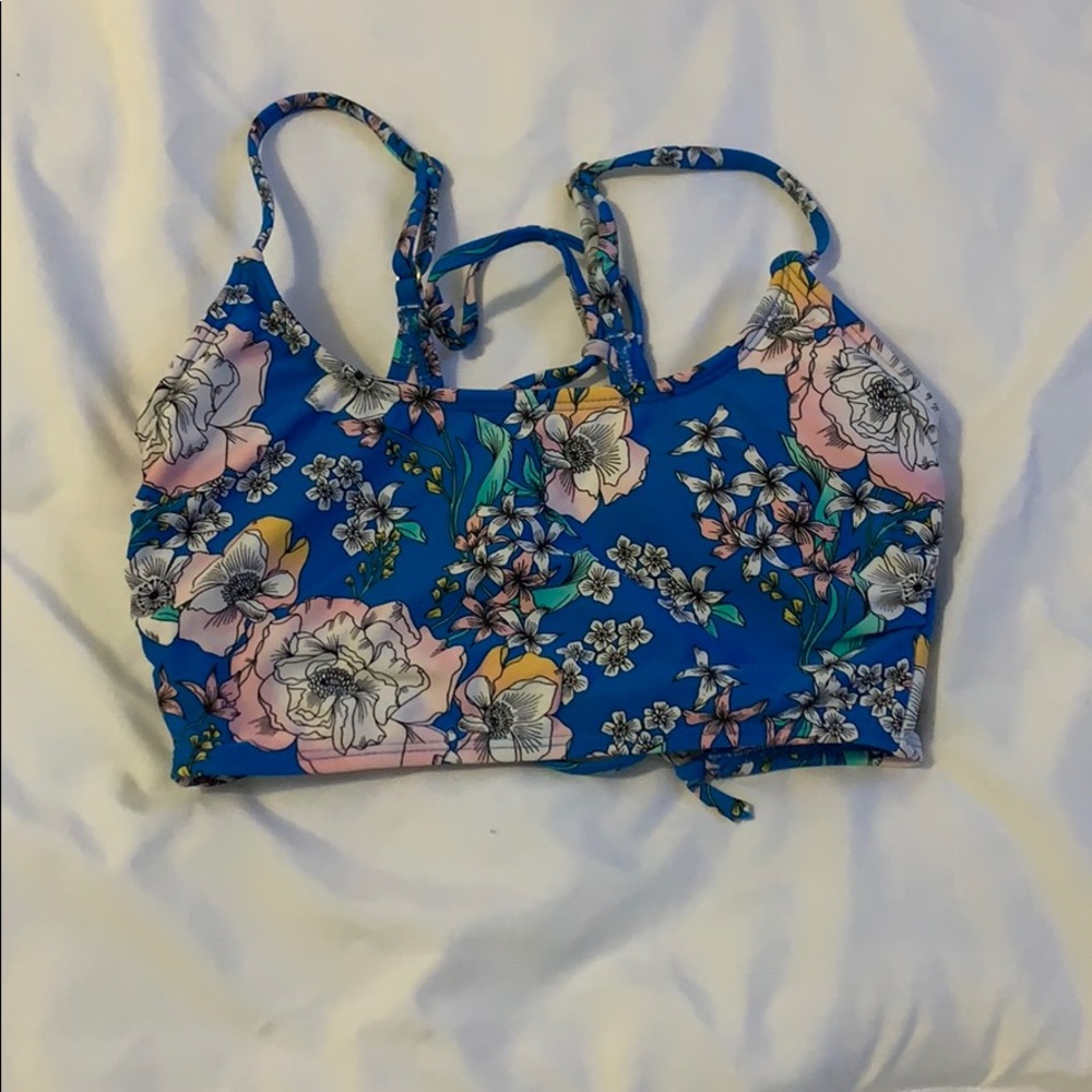 floral bathing suit top
